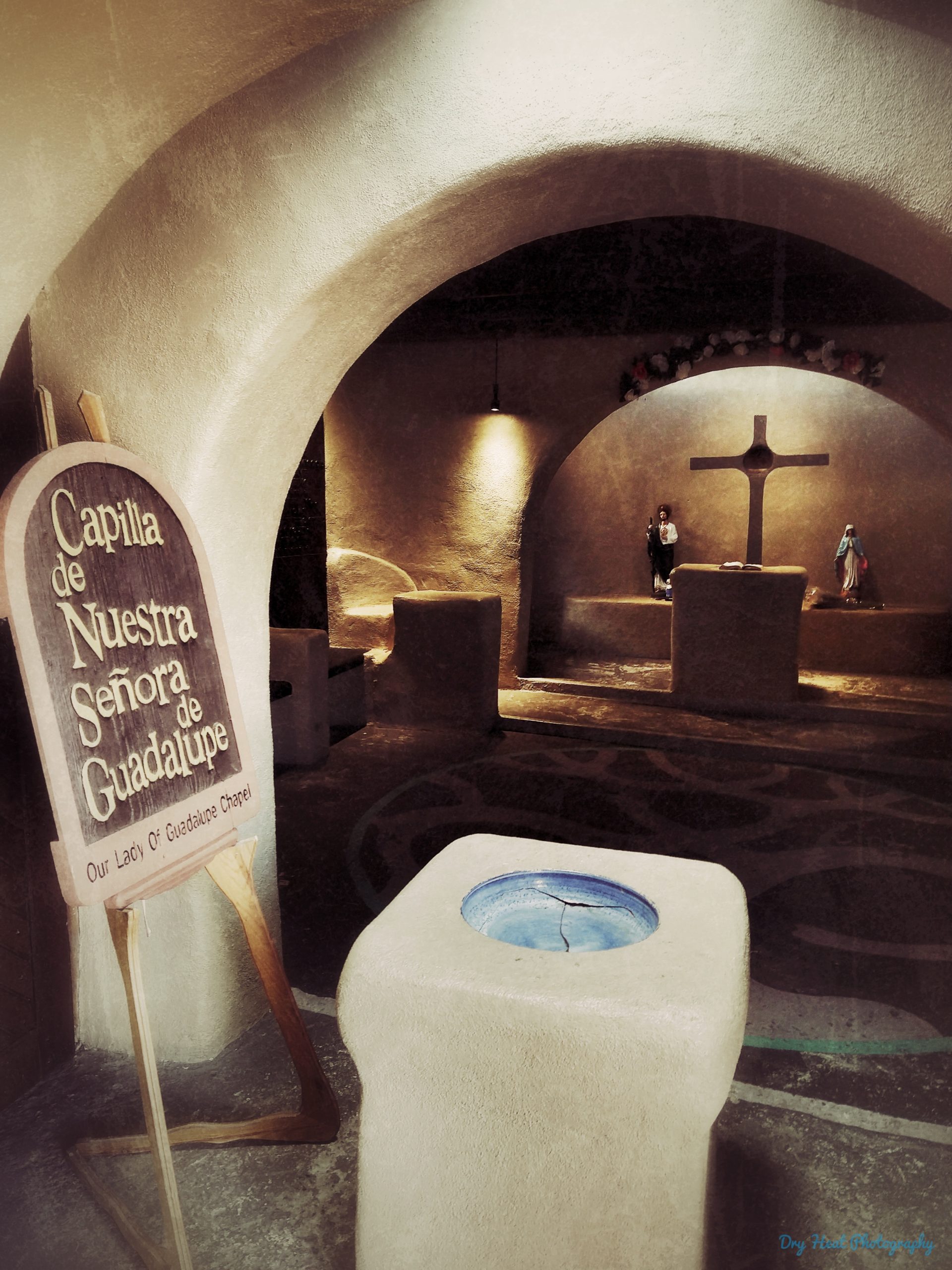 The Guadalupe Chapel in Old Town Albuquerque is a featured location on the Old Town Ghost Tour.