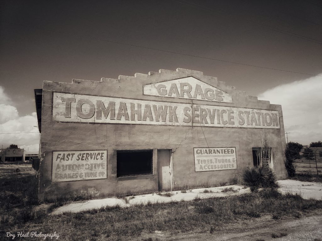 The Tomahawk Service Station in Mountainair, New Mexico was built to be a movie set.