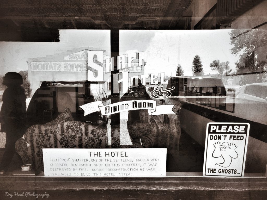 Don't feed the ghosts at the Shaffer Hotel in Mountainair, New Mexico.