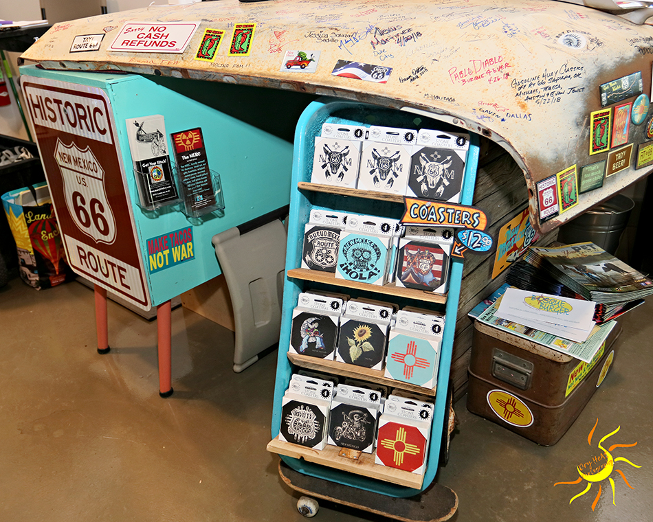 Owned by Darryl Willison, the Merc 66 carries a wide selection of southwest themed gifts including coasters, magnets, t-shirts and original artwork from local artists.