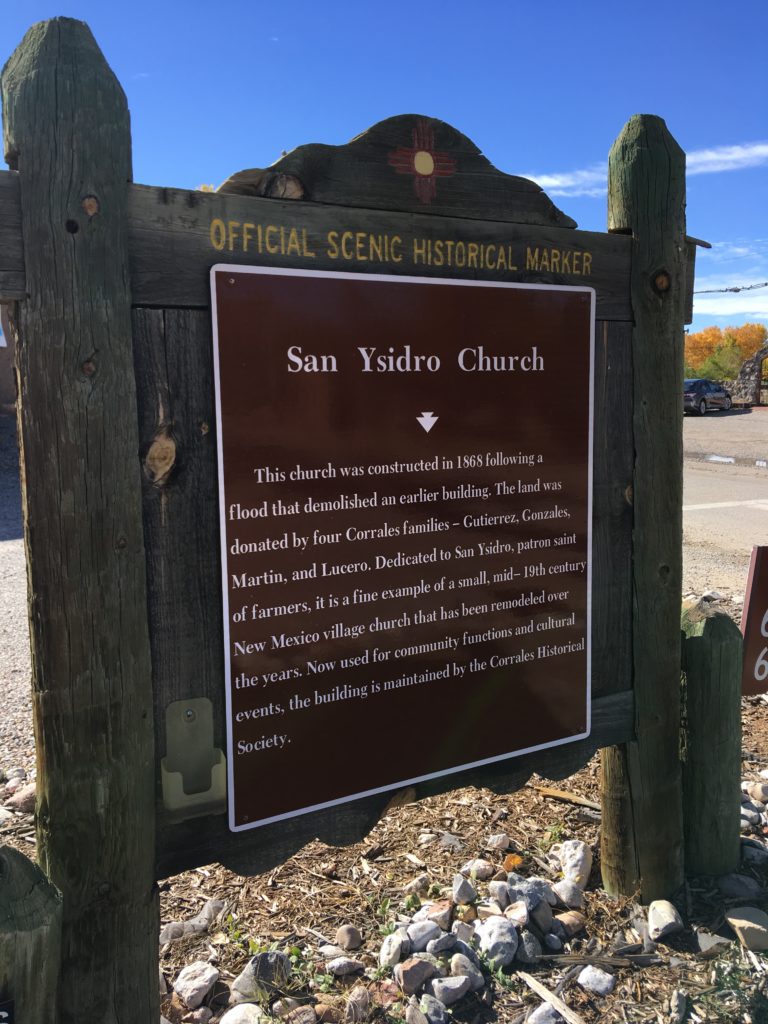 The historic San Ysidro Church in Corrales, New Mexico was originally constructed in 1868.