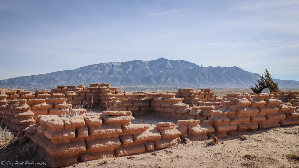 Adobe ruins at the Coronado Historic Site in Bernalillo, New Mexico.