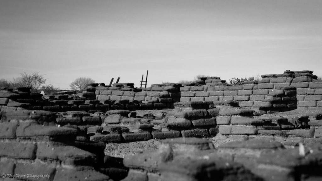 Adobe ruins at the Coronado Historic Site in Bernalillo, New Mexico.