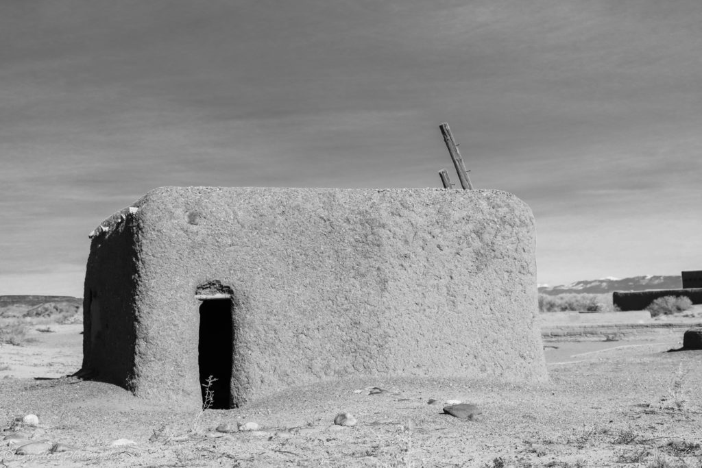 Historic building at the Coronado Historic Site in Bernalillo, New Mexico.
