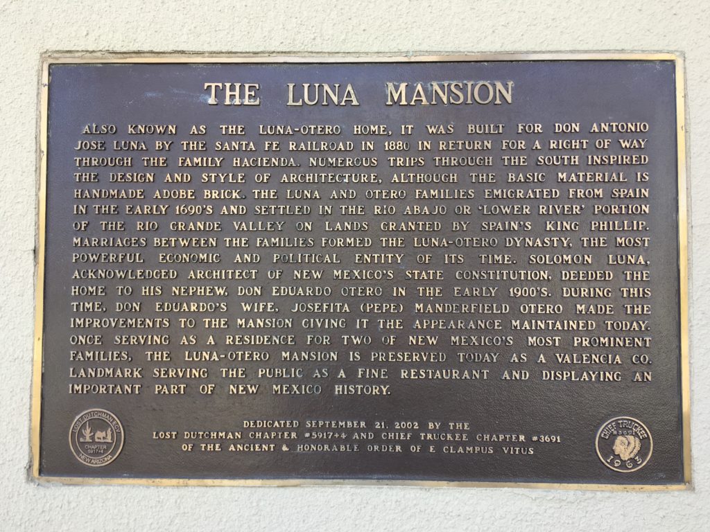 The Luna Mansion in Los Lunas, New Mexico.