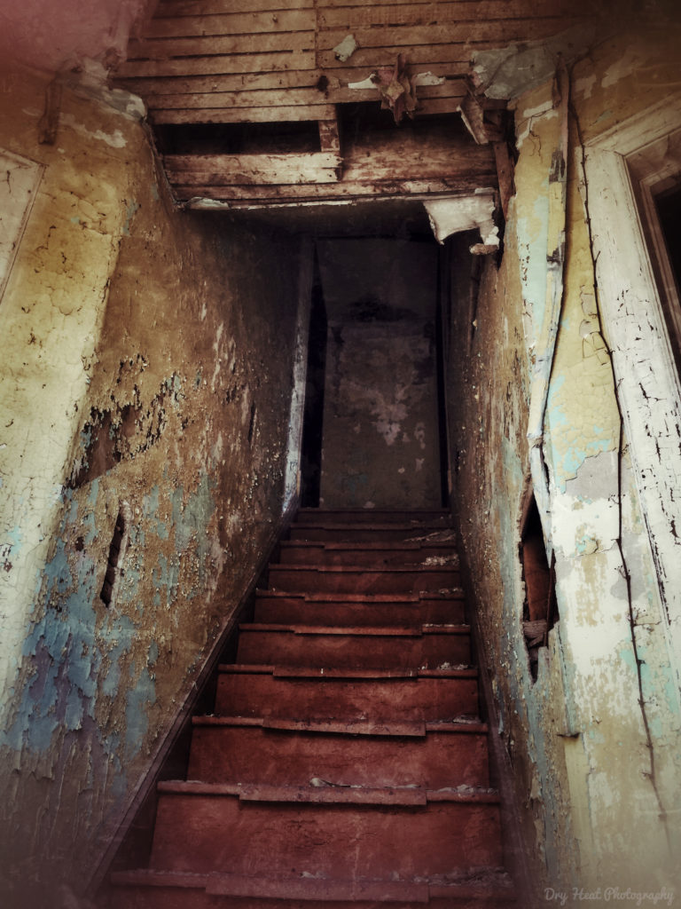 Stairwell of an abandoned house in Harper's Ferry West Virginia.