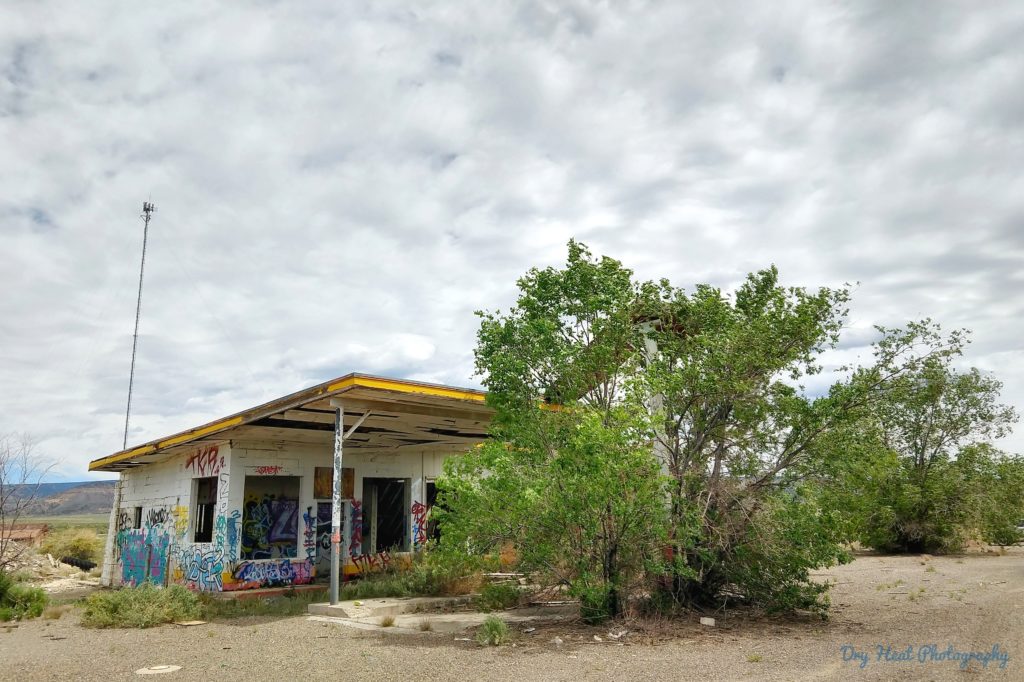 Abandoned Whiting Bros Gas Station near Grants, New Mexico.