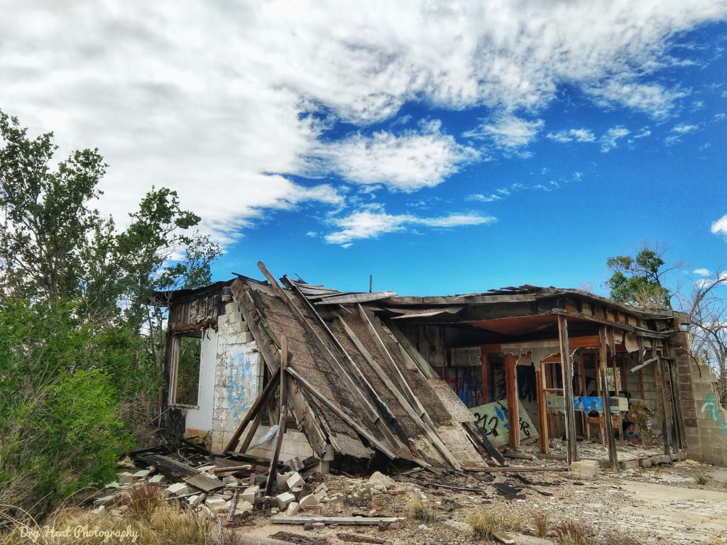 Abandoned Whiting Bros Gas Station on Route 66 near Grants, New Mexico.