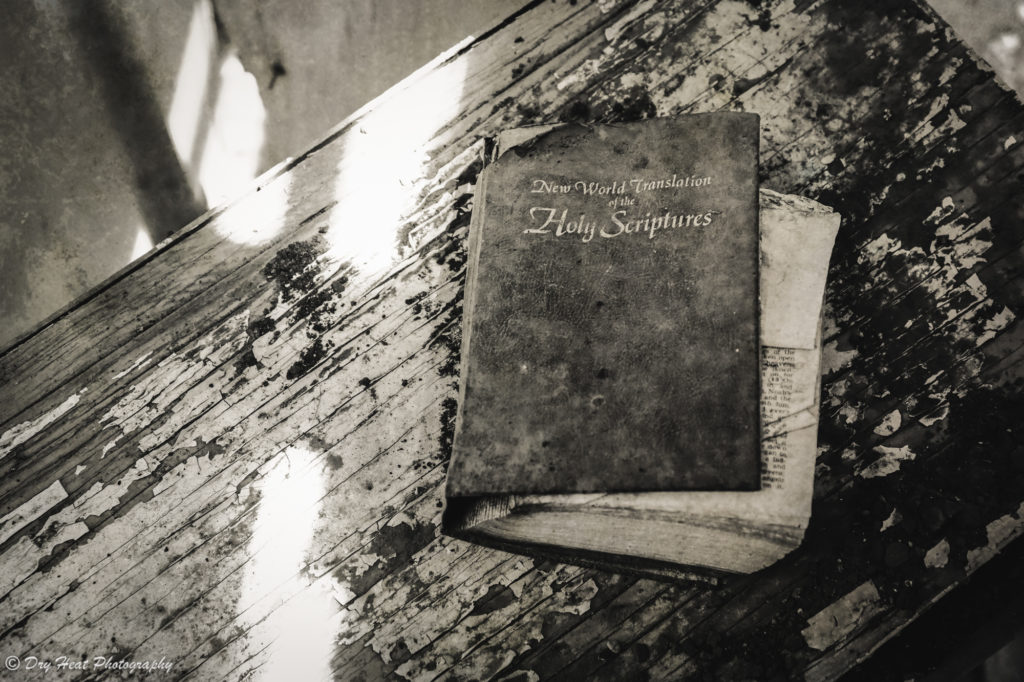 Old bible in an abandoned house in the Route 66 ghost town of Newkirk, New Mexico.