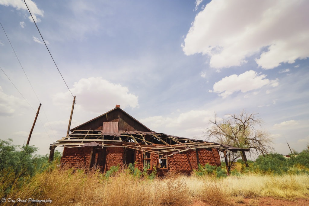Abandoned house in the Route 66 ghost town of Newkirk, New Mexico.