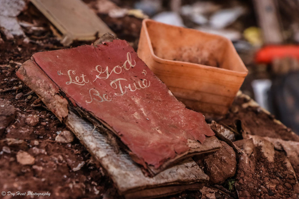 Old bible in an abandoned house in the Route 66 ghost town of Newkirk, New Mexico.