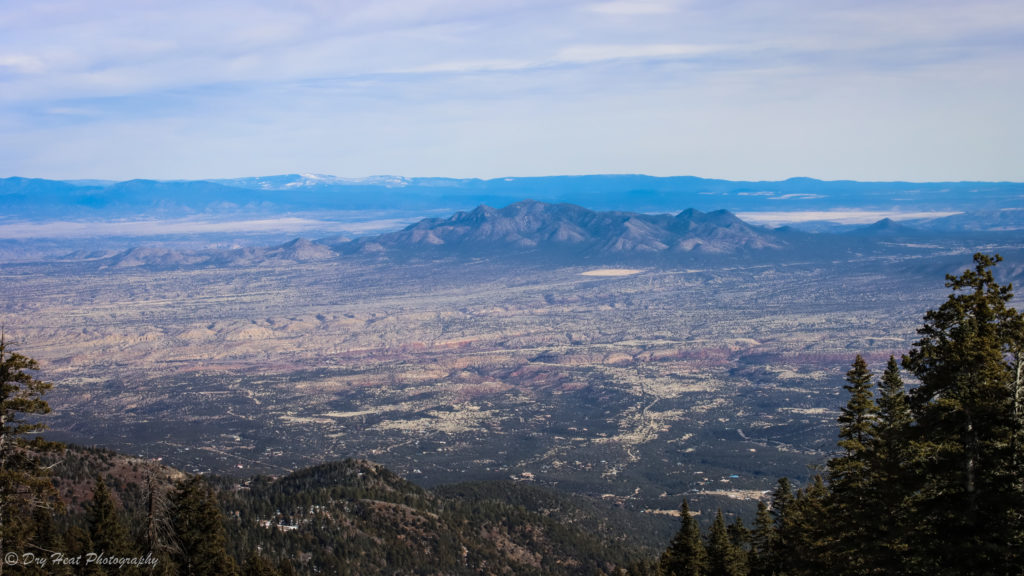 Looking east from Sandia Peak across the plains of New Mexico.