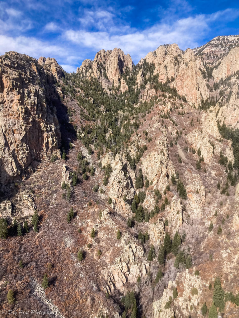 Sandia Mountains as seen from the tram.
