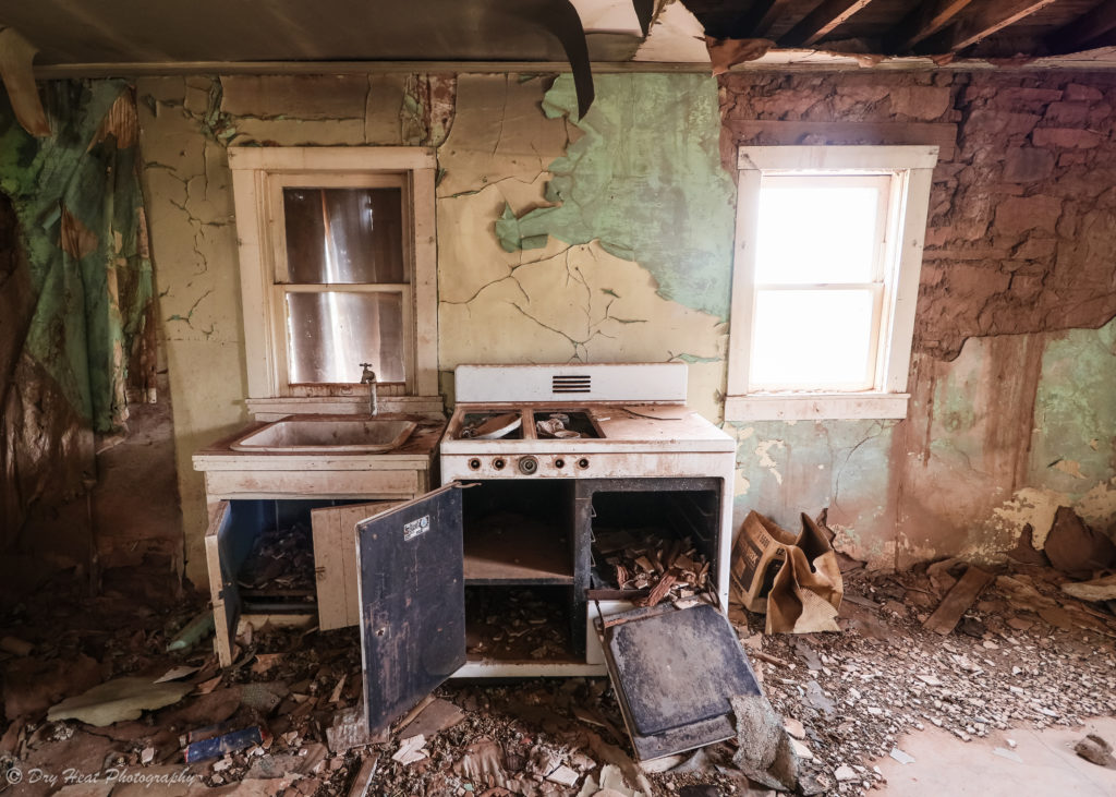 Abandoned house in the Route 66 ghost town of Cuervo, New Mexico.
