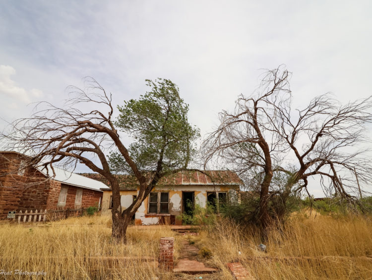 Abandoned house in the Route 66 ghost town of Cuervo, New Mexico.