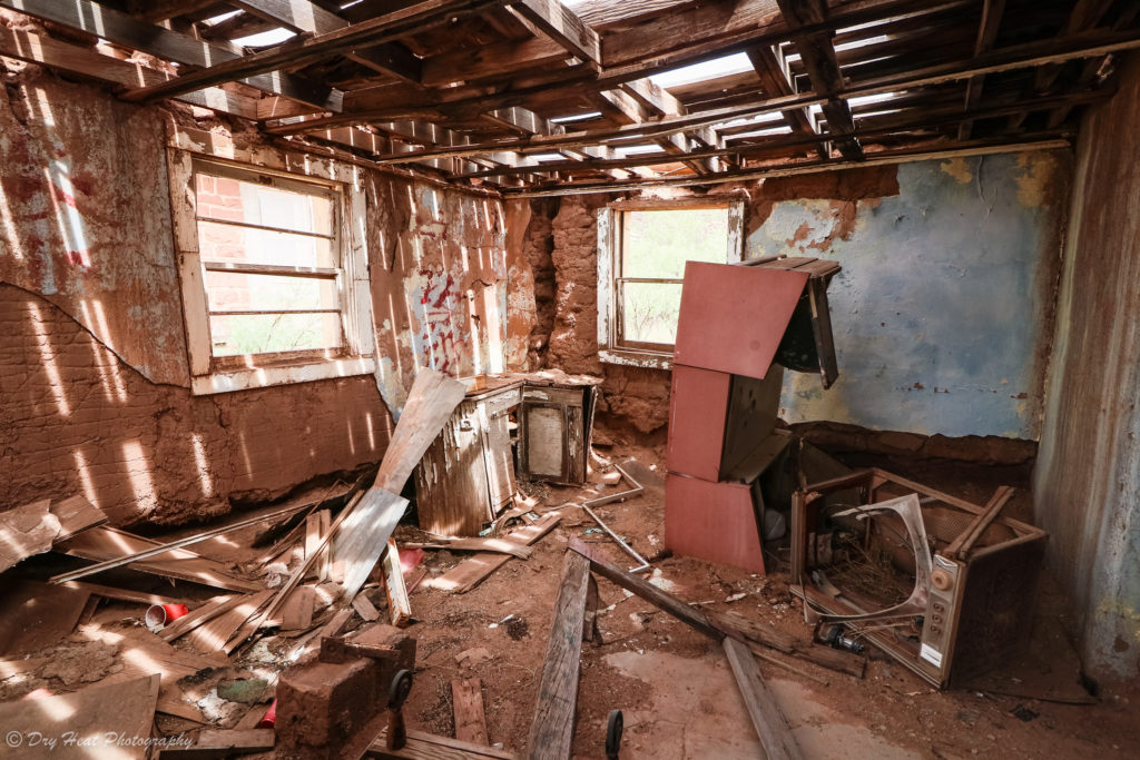 Abandoned house in the Route 66 ghost town of Cuervo, New Mexico.