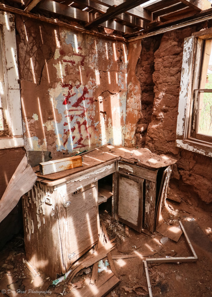 Abandoned house in the Route 66 ghost town of Cuervo, New Mexico.