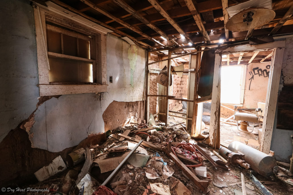 Abandoned house in the Route 66 ghost town of Cuervo, New Mexico.