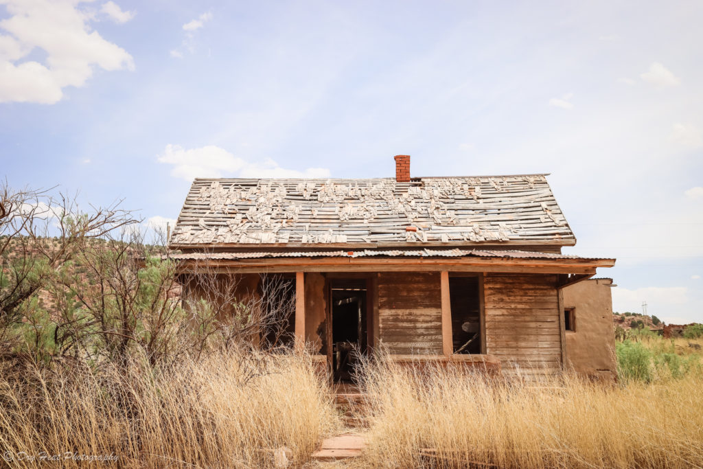 Abandoned house in the route 66 ghost town of Cuervo, New Mexico.