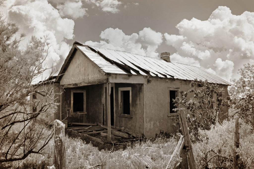 Abandoned house in Cedarvale, New Mexico.