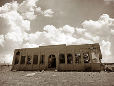 Abandoned school in Cedarvale, New Mexico.