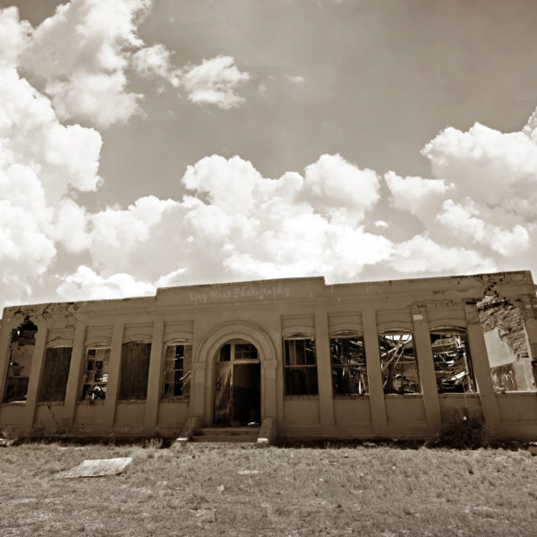 Abandoned school in Cedarvale, New Mexico.