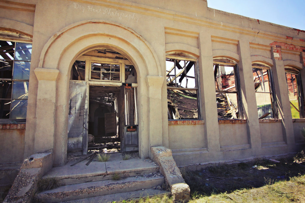 Abandoned school in Cedarvale, New Mexico.
