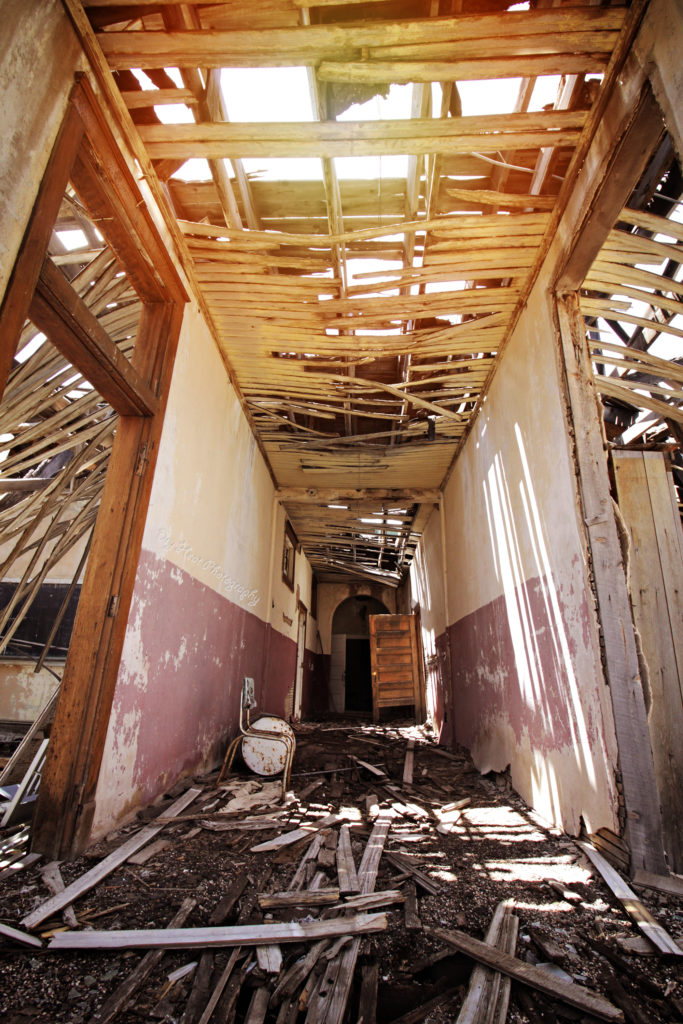 Abandoned school in Cedarvale, New Mexico.