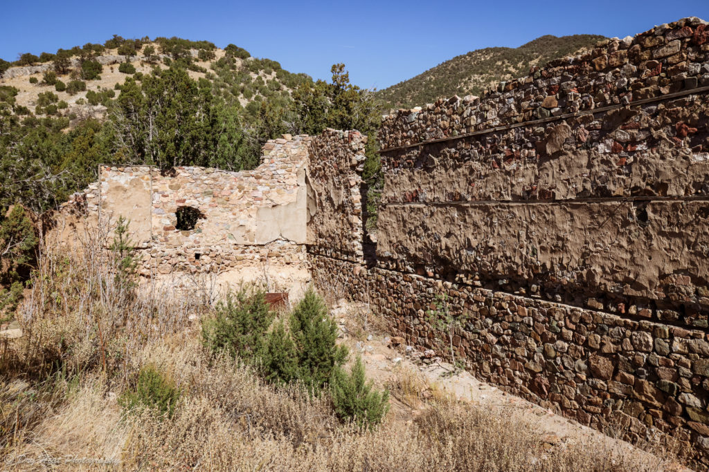 Abandoned stone structure in Kelly, New Mexico.