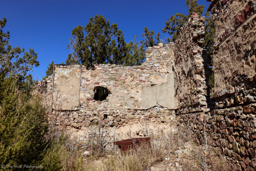 Abandoned stone structure in Kelly, New Mexico.