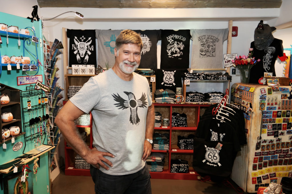 Taos based artist, Darryl Willison, at the Merc 66 in Albuquerque, New Mexico.