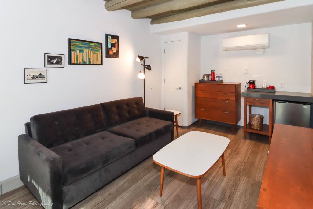 Guest room at the El Vado Motel on Route 66 in Albuquerque, New Mexico.