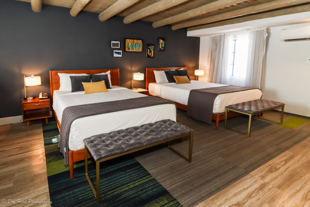 Guest room at the El Vado Motel on Route 66 in Albuquerque, New Mexico.