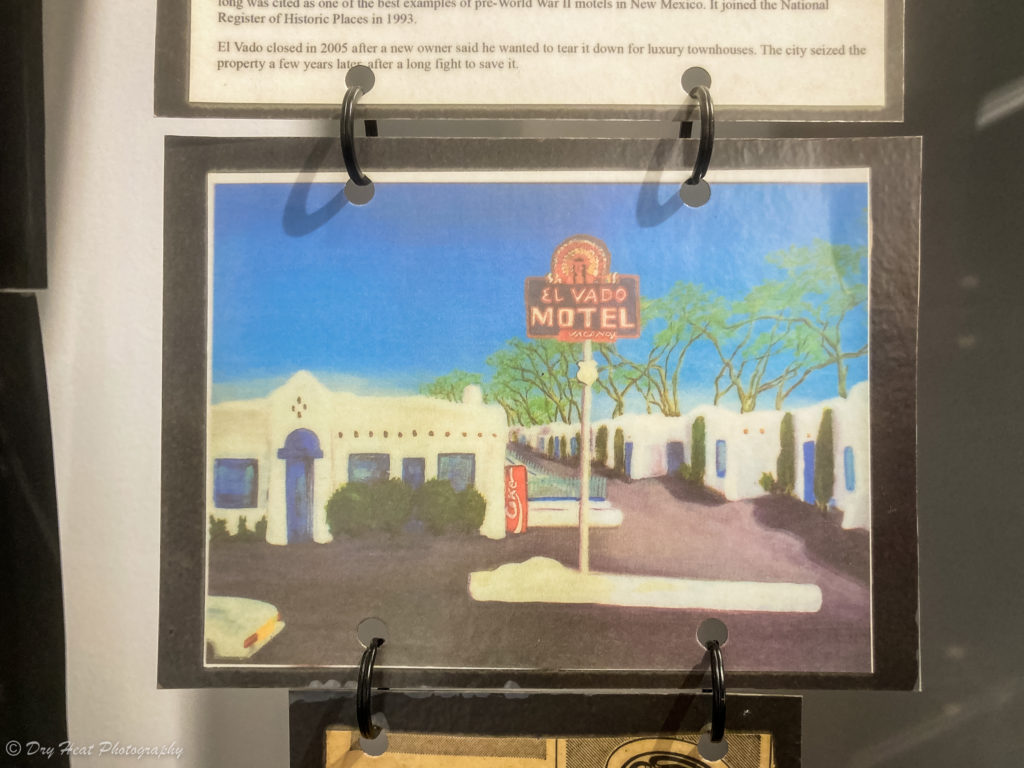 Newspaper art installation at the El Vado Motel in Albuquerque, New Mexico.