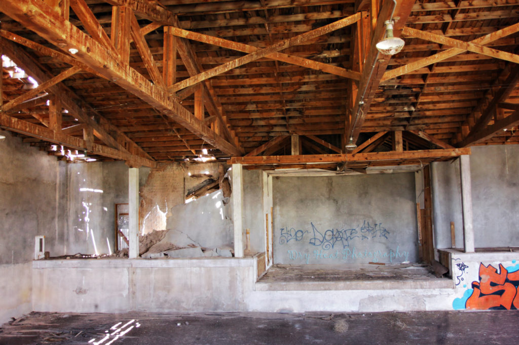 Abandoned Cedarvale School in Cedarvale, New Mexico.
